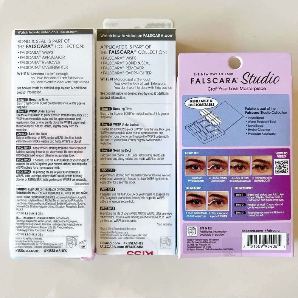 Falscara bundle - bond applicator lash refill kit